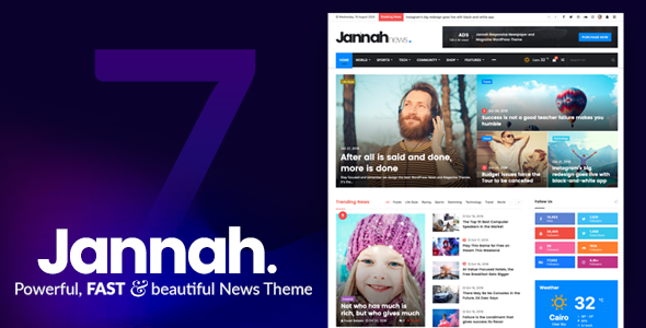 Jannah – Newspaper Magazine News BuddyPress WordPress Theme