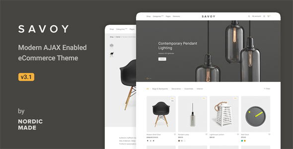 Savoy – Minimalist AJAX WooCommerce Theme