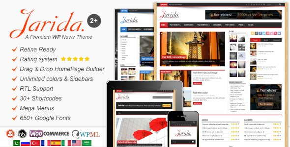 Jarida – Responsive WordPress News Theme, Magazine, Blog Nulled