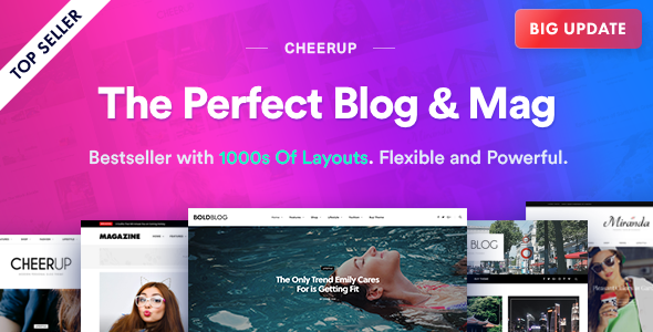 CheerUp – Food, Blog & Magazine for WordPress Nulled