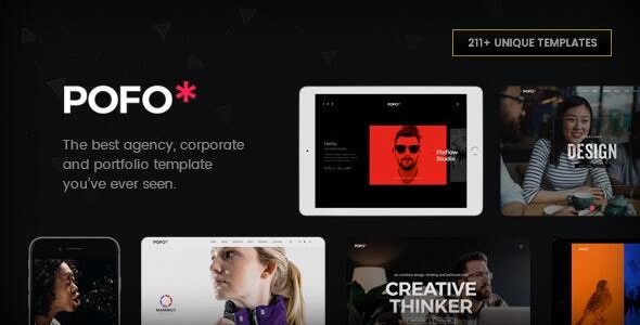 Pofo – Creative Agency, Corporate and Portfolio Multi-purpose Template Nulled
