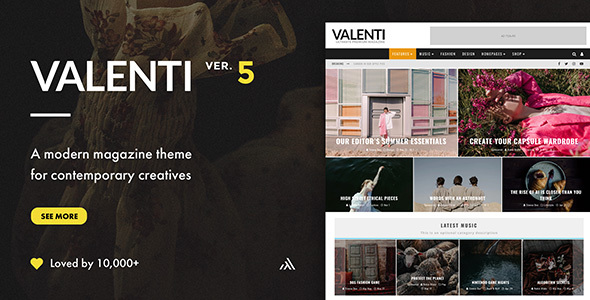 Valenti – WordPress HD Review Magazine News Theme Nulled