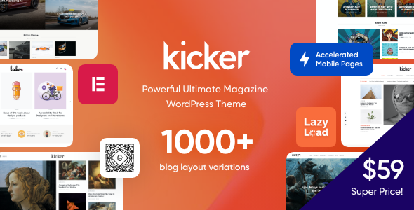 Kicker – Blog Magazine Theme Nulled