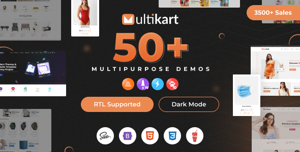 Multikart – eCommerce HTML + Admin + Email + Invoice Template Nulled