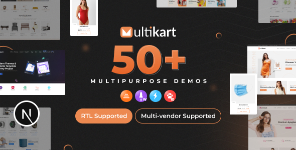 Multikart – React Next JS Multipurpose Ecommerce, React Hooks , Context API