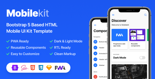Mobilekit – Bootstrap 5 Based HTML Template Nulled