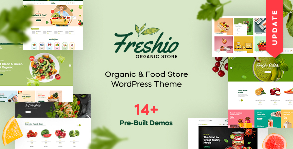 Freshio – Organic & Food Store WordPress Theme Nulled
