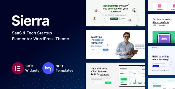 Sierra – SaaS & Tech Startup Elementor WordPress Theme