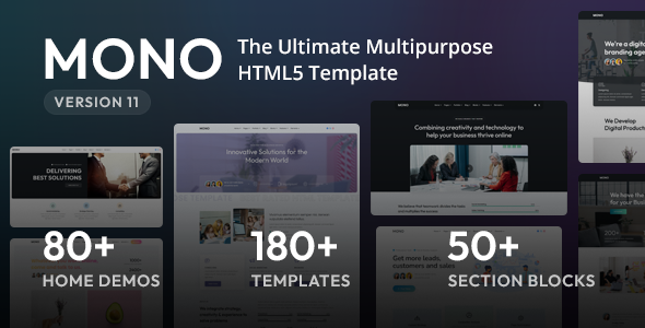 Mono – Multi-Purpose HTML5 Template Nulled