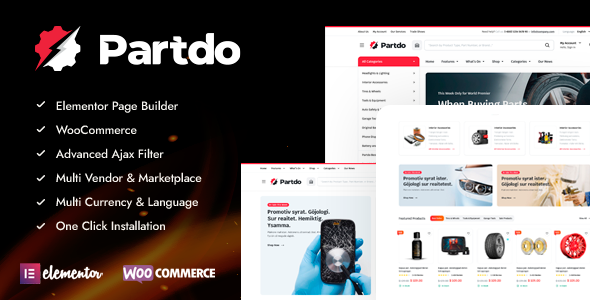 Partdo – Auto Parts and Tools Shop WooCommerce Theme Nulled