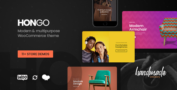 Hongo – Modern & Multipurpose WooCommerce WordPress Theme Nulled