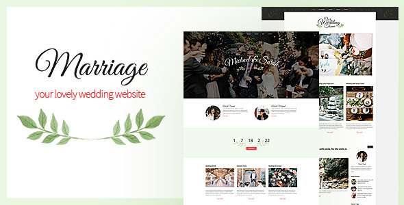 Marriage – Responsive Wedding WordPress Theme
