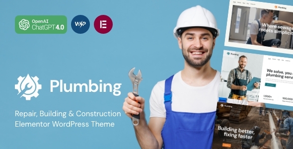 Plumbing – Plumber and Handyman WordPress Theme Nulled