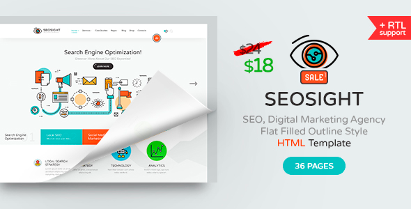 Seosight – SEO, Digital Marketing Agency HTML Template Nulled