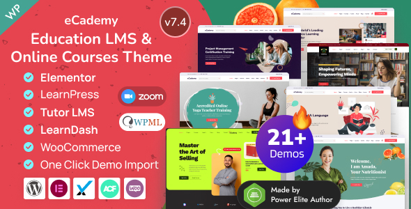 eCademy – Education LMS & Online Coaching Courses WordPress Theme