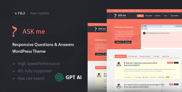 Ask Me – Responsive Questions & Answers WordPress