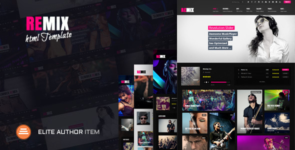 Remix – HTML5 Music Template