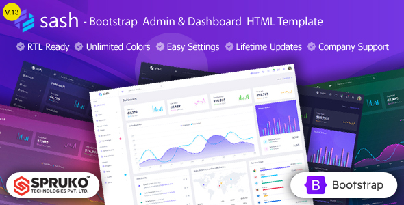 Sash – HTML Admin Dashboard Bootstrap Template