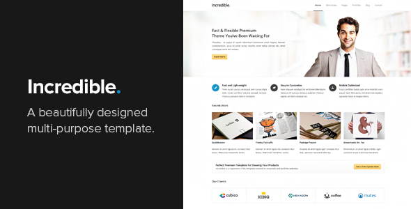 Incredible – Responsive HTML Template