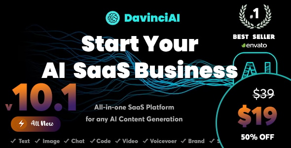 Davinci AI - All-In-One SaaS Platform for AI Text, Image, Audio, Video and Content Generation — CodeCanyon > PHP Scripts prev