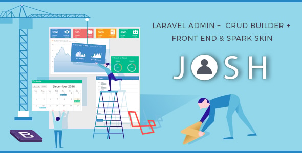Josh Laravel Admin Template Review: CRUD + Front End
