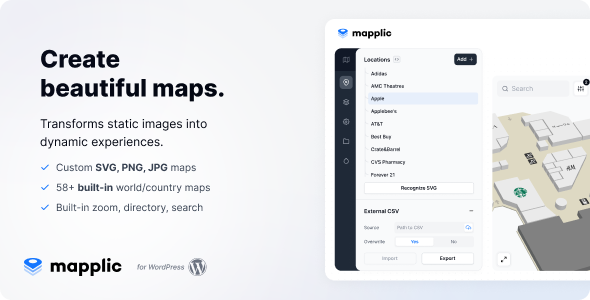 Mapplic Review: Custom Interactive Map Plugin