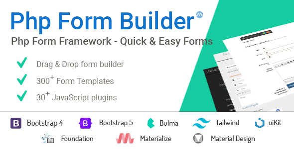 PHP Form Builder - Advanced HTML forms generator with Drag & Drop — CodeCanyon > PHP Scripts > Forms preview