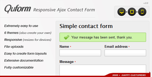 Quform Review: Responsive Ajax Contact Form