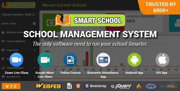 Smart School : School Management System — CodeCanyon > PHP Scripts preview