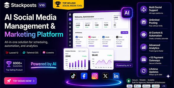 Stackposts Review: AI Social Media SaaS Platform
