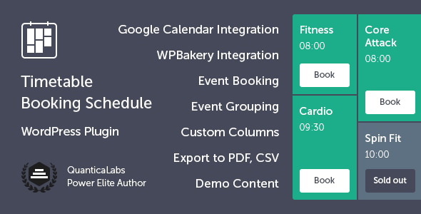 Timetable Booking Schedule for WordPress Review: Easy