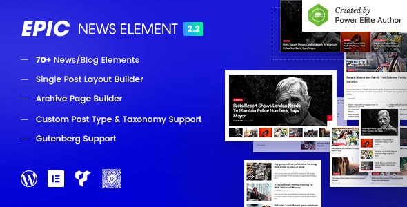 Epic News Elements Review: News Blog Add Ons