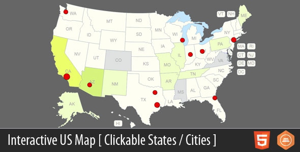 Interactive US Map Review: Clickable States & Cities
