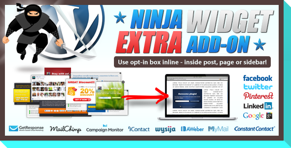 Ninja Widget Extra Add-on — CodeCanyon > WordPress > Add-ons preview
