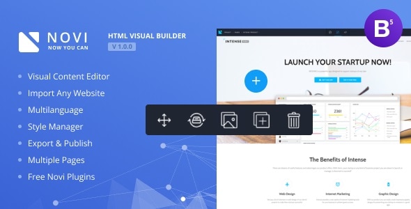 Novi Review: Visual HTML Page Builder for CodeCanyon