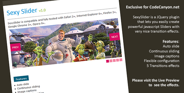 Sexy Slider Review: Smooth JavaScript Slider