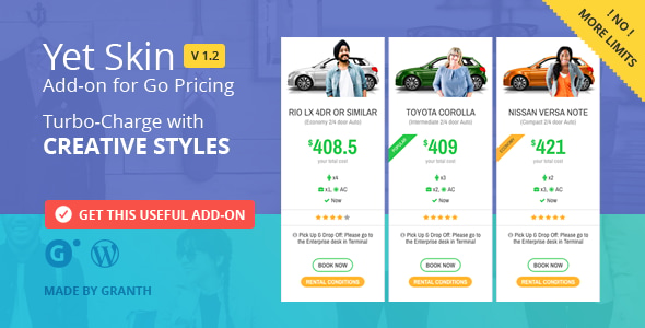Yet Skin – Add-on for Go Pricing Review: Custom